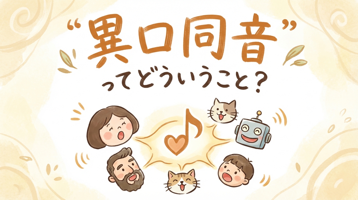 異口同音ってどういうこと?