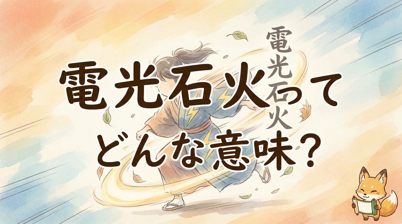 電光石火ってどんな意味?