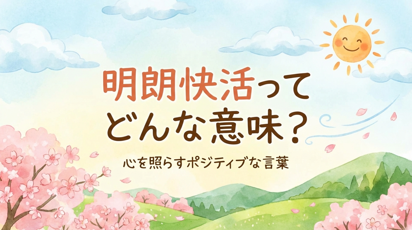 明朗快活ってどんな意味？