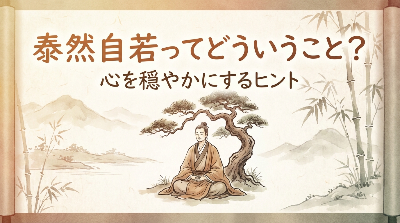 泰然自若ってどういうこと?