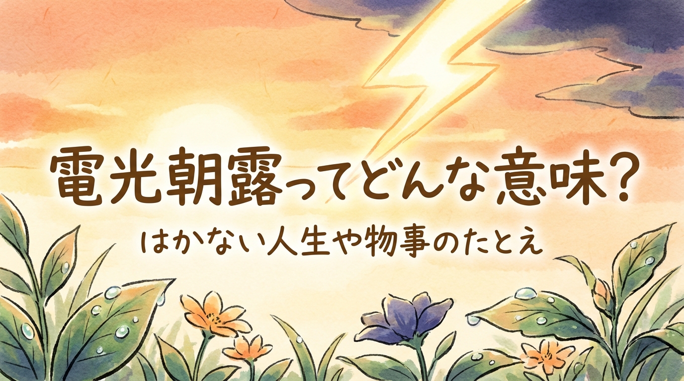 電光朝露ってどんな意味？