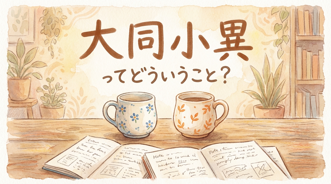 大同小異ってどういうこと?