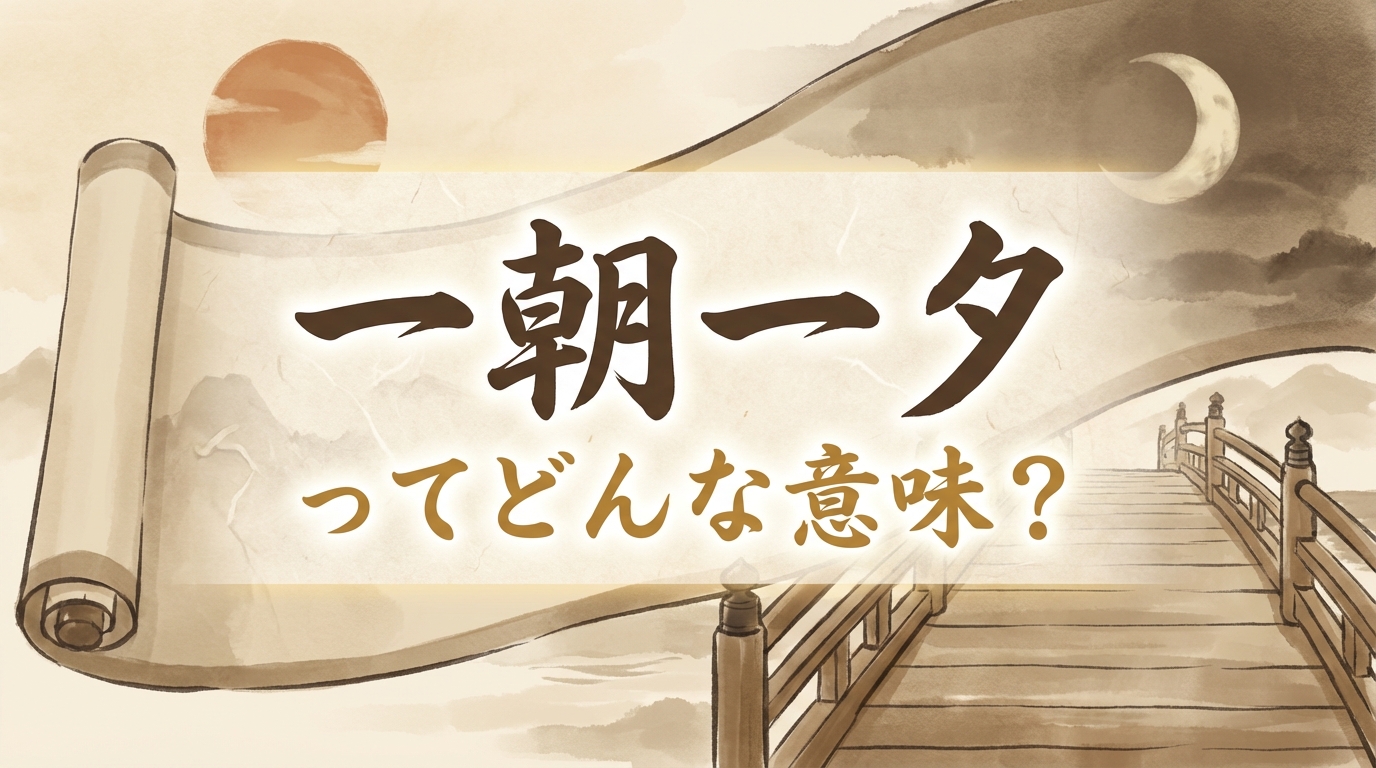 一朝一夕ってどんな意味？