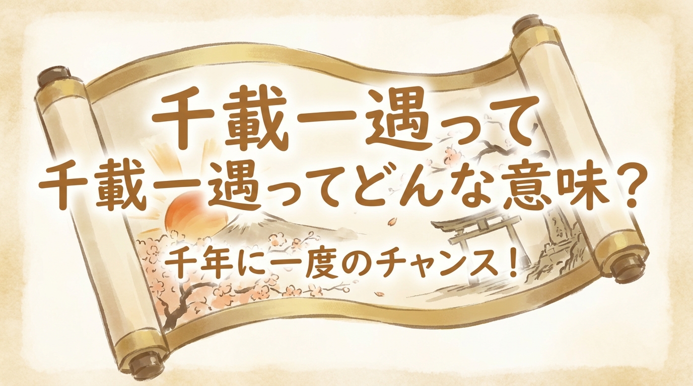 千載一遇ってどんな意味?