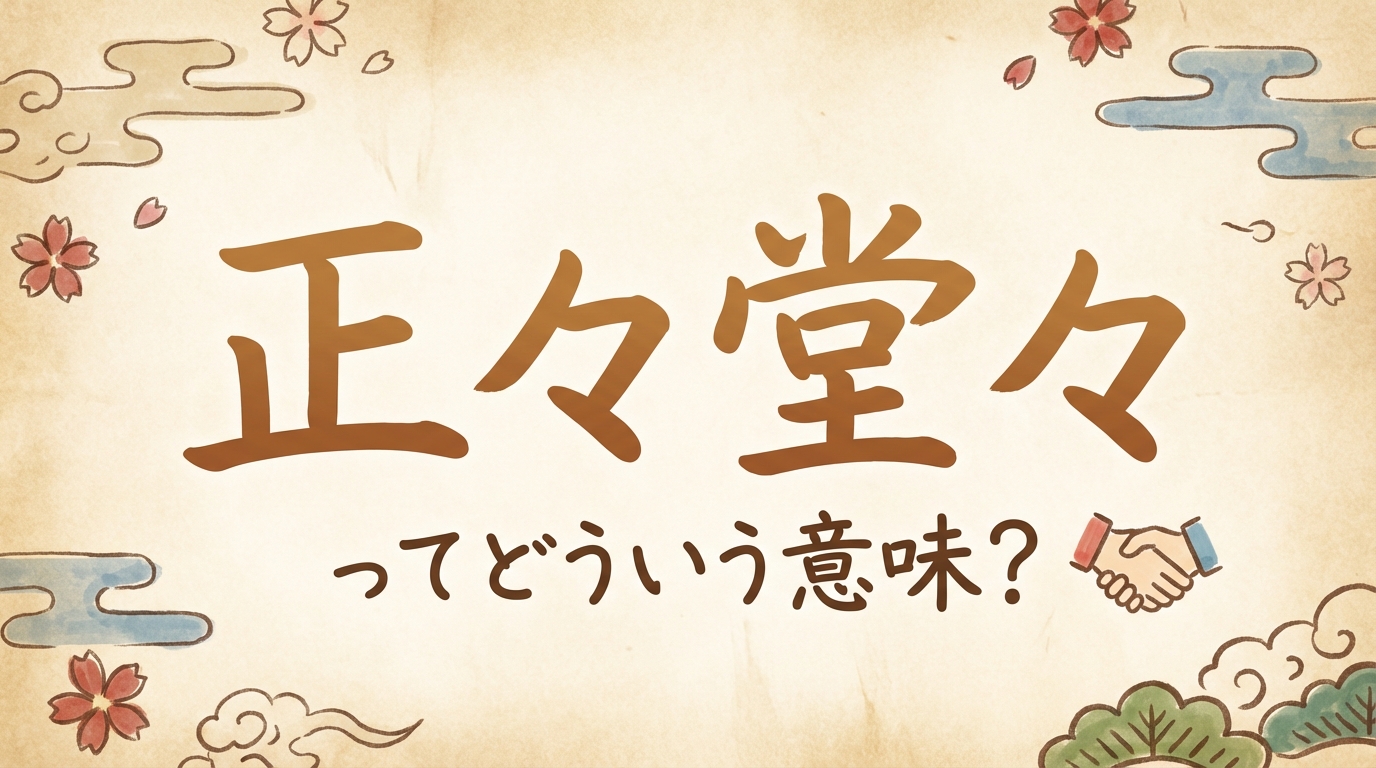 正々堂々ってどういう意味?