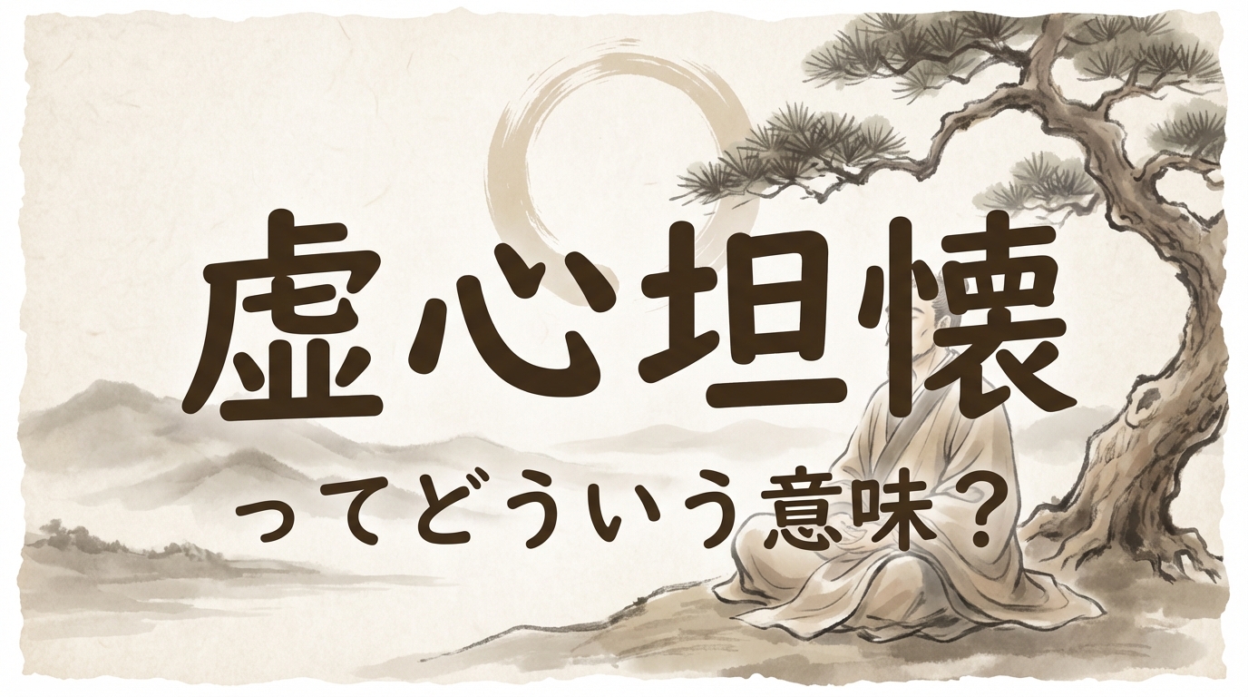 虚心坦懐ってどういう意味？