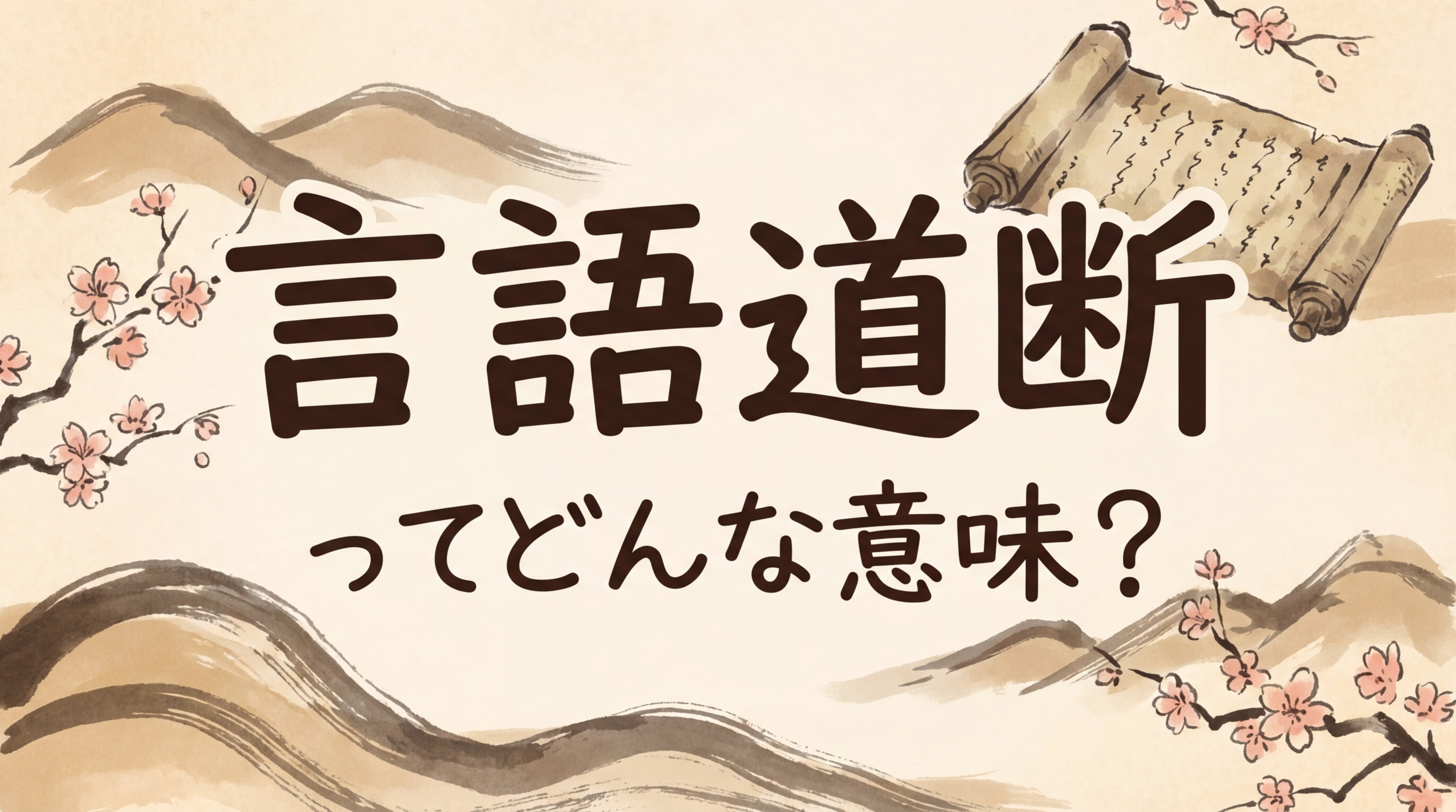 言語道断ってどんな意味？