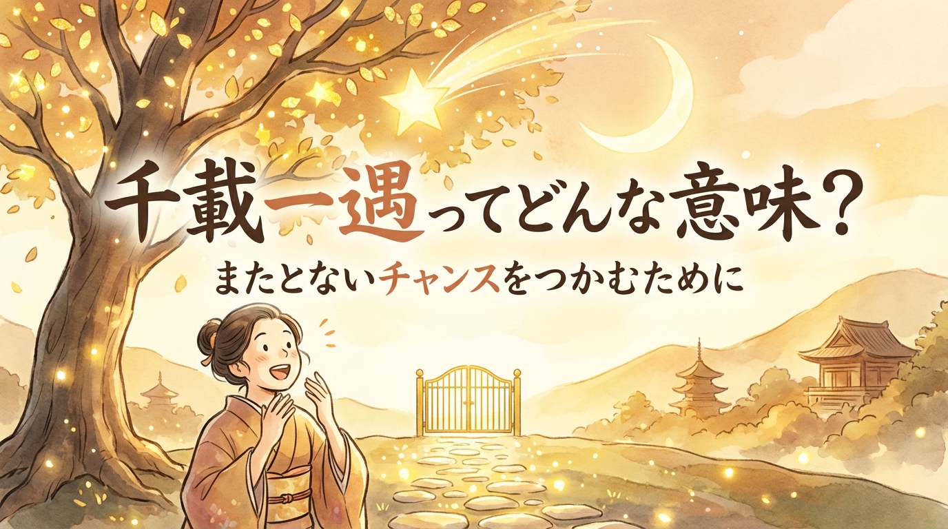 千載一遇ってどんな意味？