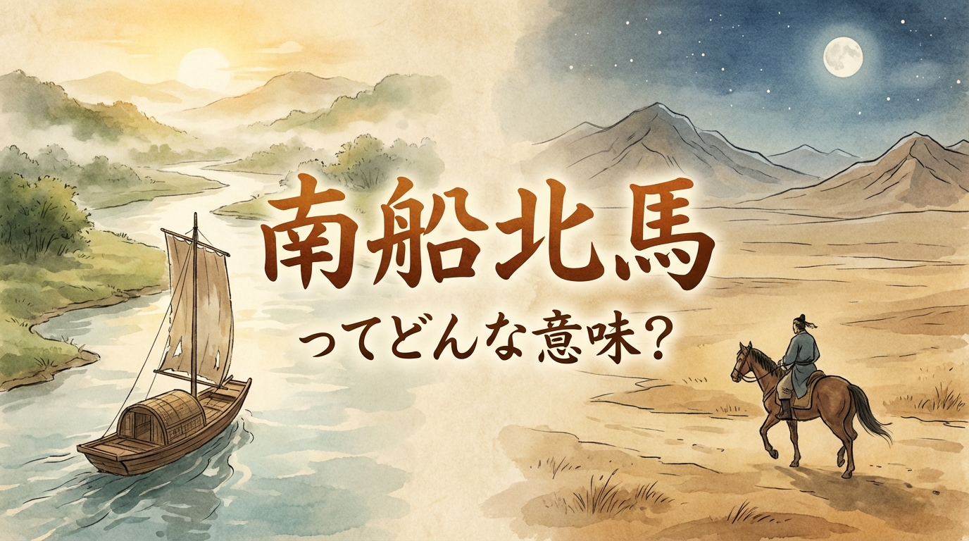 南船北馬ってどんな意味？