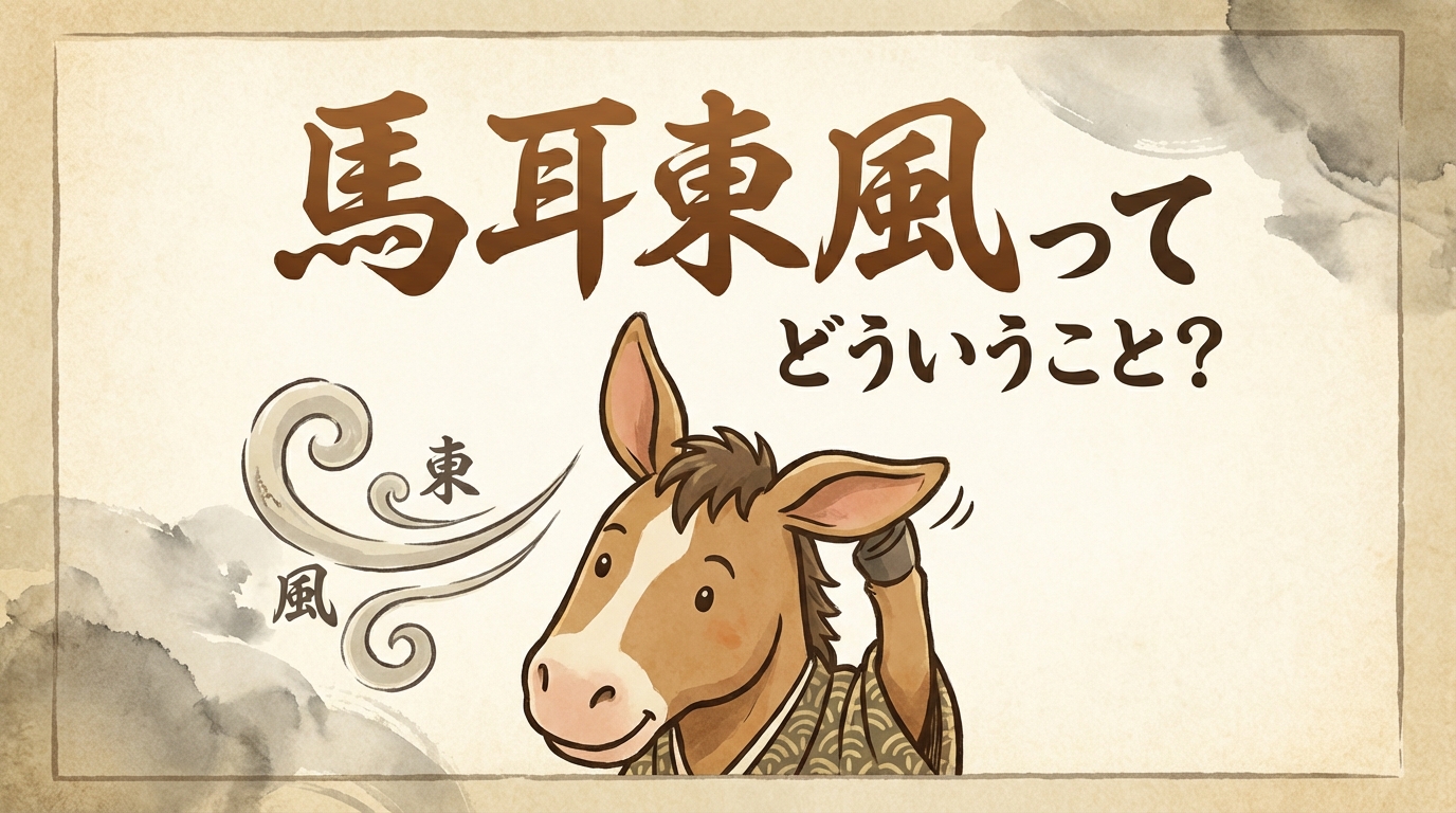 馬耳東風ってどういうこと?