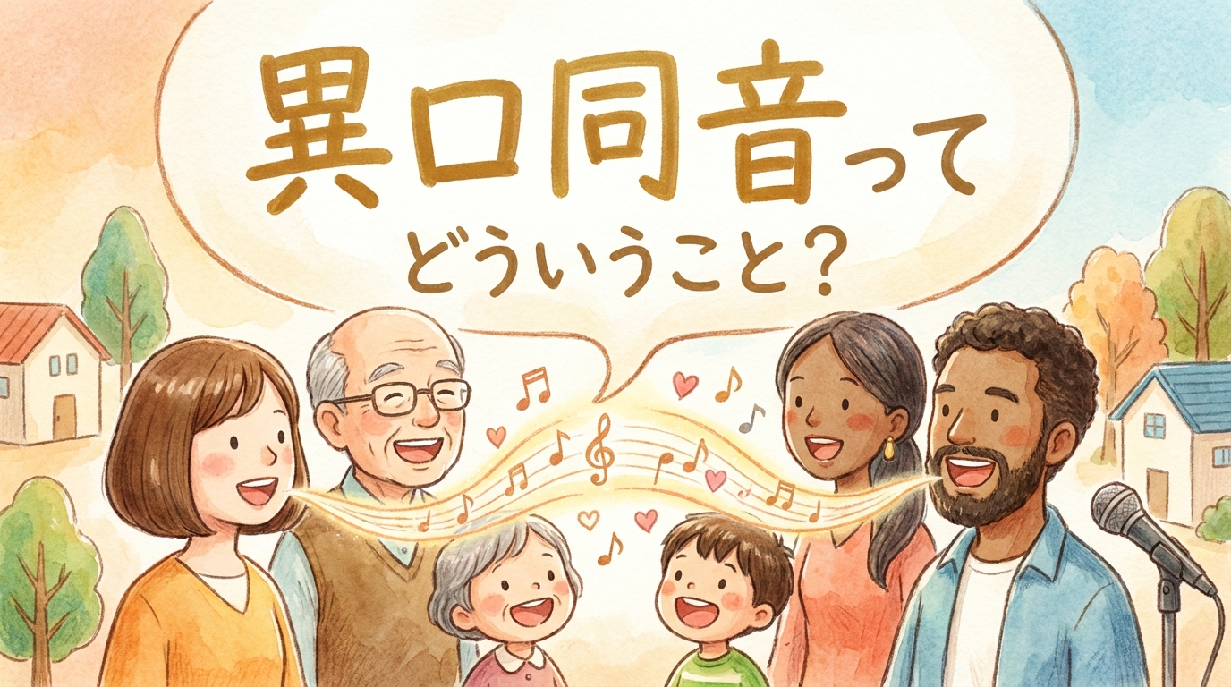 異口同音ってどういうこと？