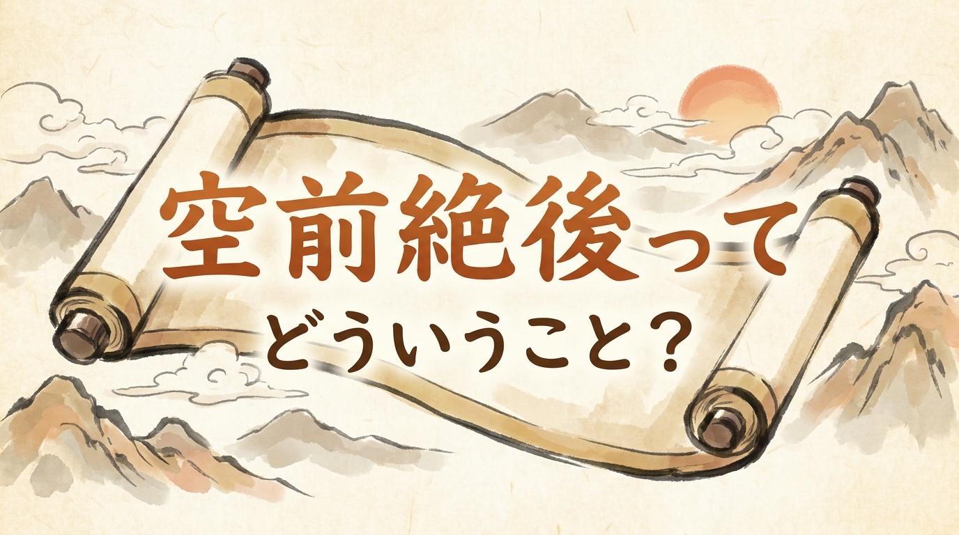 空前絶後ってどういうこと？