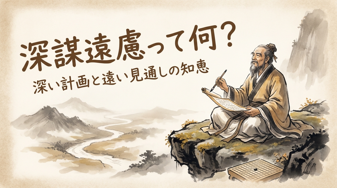 深謀遠慮って何？