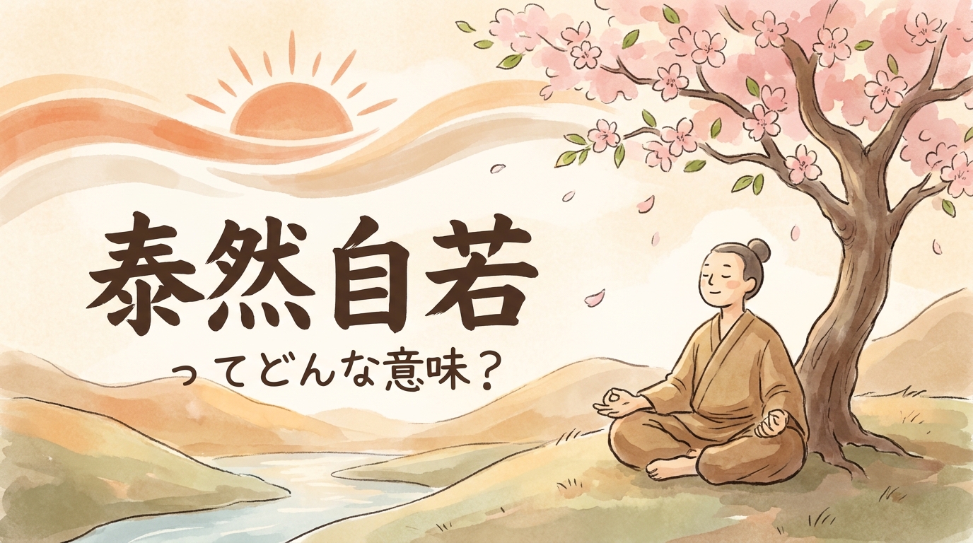 泰然自若ってどんな意味？