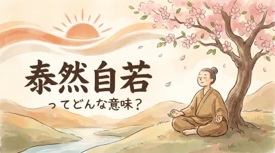 泰然自若ってどんな意味？