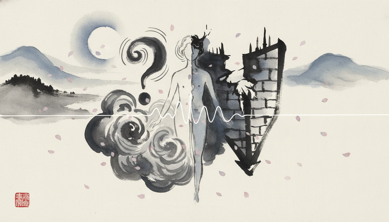 「半分ずつ」ではなく、気持ちが揺れているニュアンスがポイントです