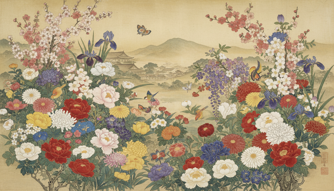 百花繚乱は「多彩に咲き誇る」ことを表す言葉なんですね